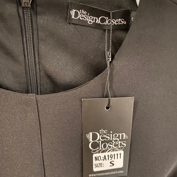 Elegant Waist Tie Black Dress - Picture 2 of 4